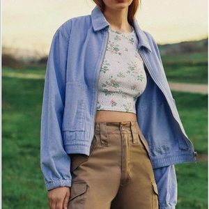 Urban Outfitters corduroy zip front jacket